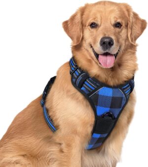 Dog Harness, No Pull for Large Dogs with 2 Leash Clips